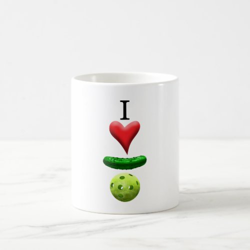 I Love Pickleball _ White _ Coffee Mug