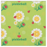 I love pickleball with ladybugs, custom size fabric