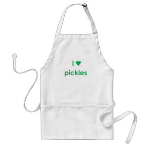 i love pickles adult apron