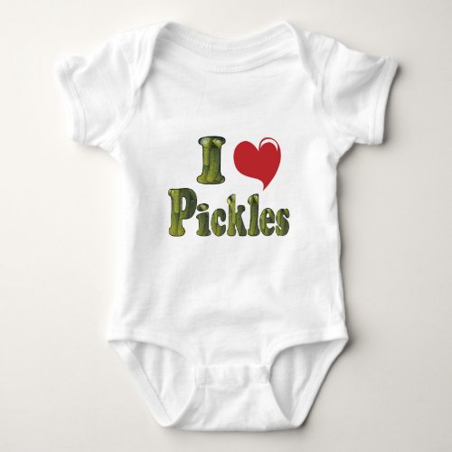 I Love Pickles Baby Bodysuit