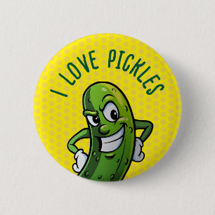 I Love Pickles Button