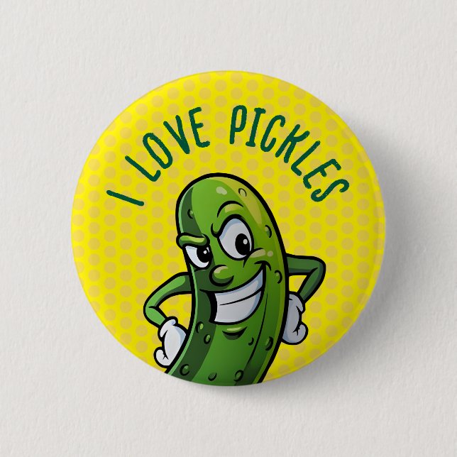 I Love Pickles Button (Front)