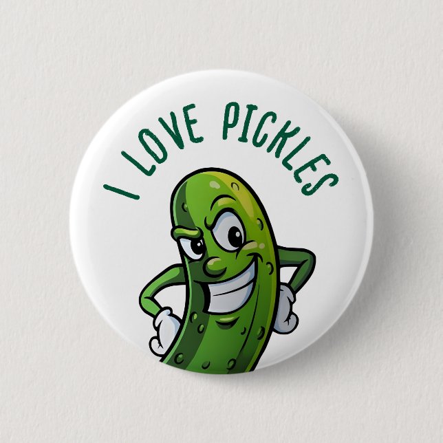 I Love Pickles Button (Front)