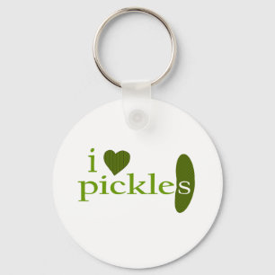 I Love Pickles Keychain