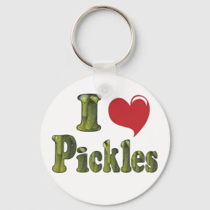 I Love Pickles Keychain
