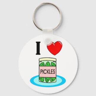 I Love Pickles Keychain
