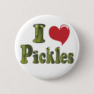 I Love Pickles Pinback Button
