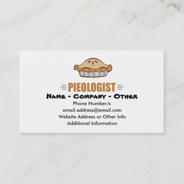I Love Pie Business Card (Front)