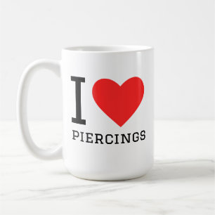 I love piercings coffee mug