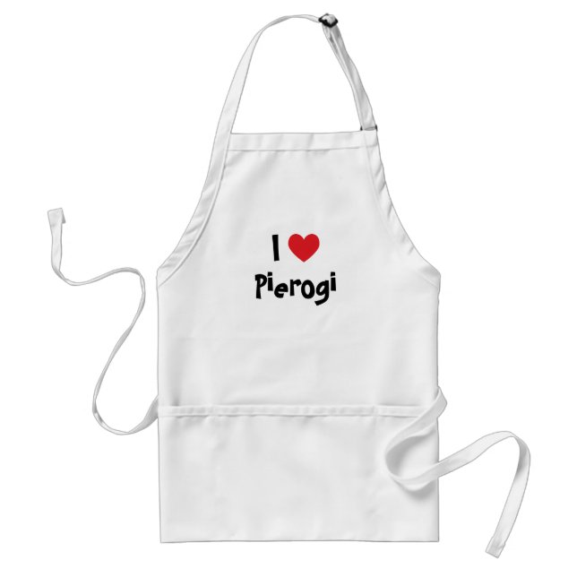 I Love Pierogi Adult Apron (Front)