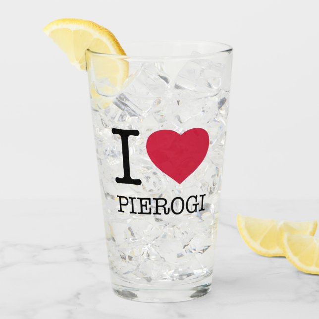 I LOVE PIEROGI GLASS (Front Ice)