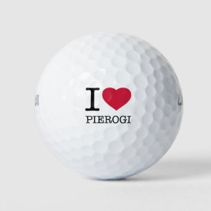 I LOVE PIEROGI GOLF BALLS