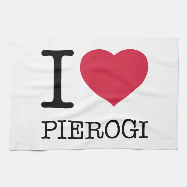 I LOVE PIEROGI KITCHEN TOWEL (Horizontal)