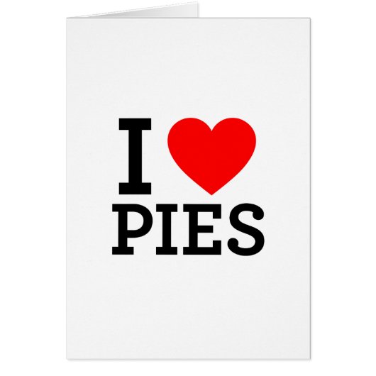 I Love Pies Cards (Front)