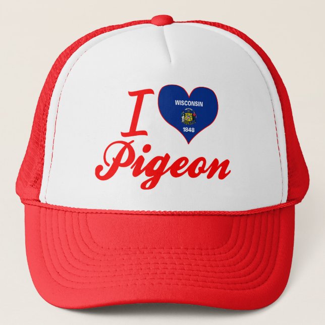 I Love Pigeon, Wisconsin Trucker Hat (Front)