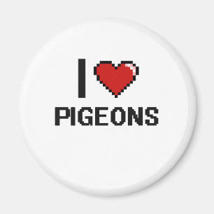 I love Pigeons Digital Design Magnet
