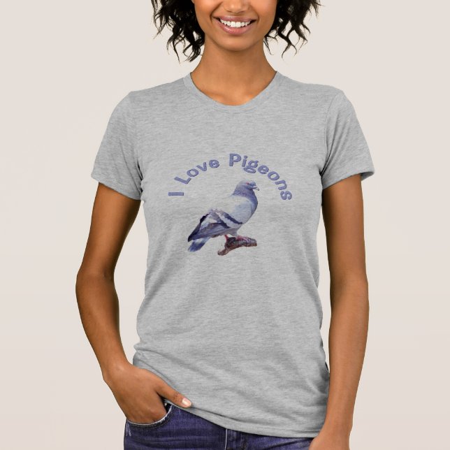 I Love Pigeons T-Shirt (Front)
