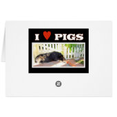 I love Pigs Cards (Back Horizontal)