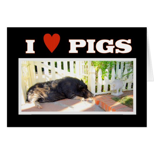 I love Pigs Cards (Front Horizontal)