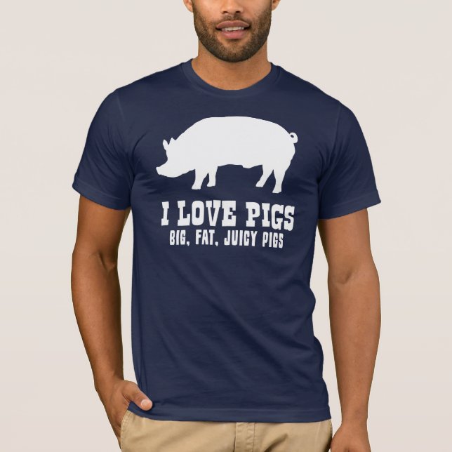 I Love Pigs T-Shirt (Front)