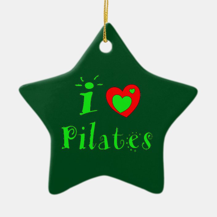 I Love Pilates - Christmas Ornament | Zazzle.com