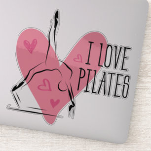 I LOVE PILATES Pilates Pose on Reformer Sticker