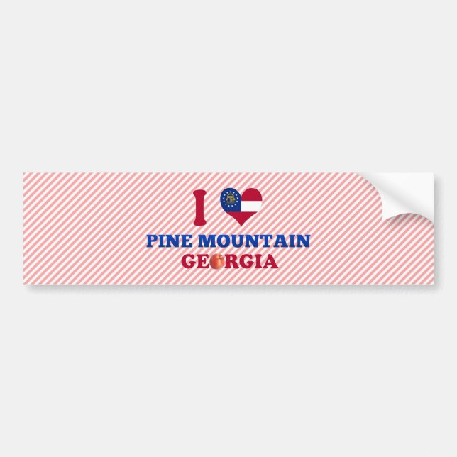 I Love Pine Mountain, Georgia Bumper Sticker (Front)