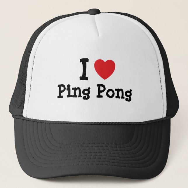 I love Ping Pong heart custom personalized Trucker Hat (Front)
