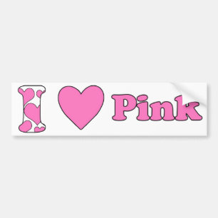 I love Pink Bumper Sticker