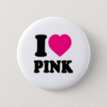 I Love Pink Button at Zazzle
