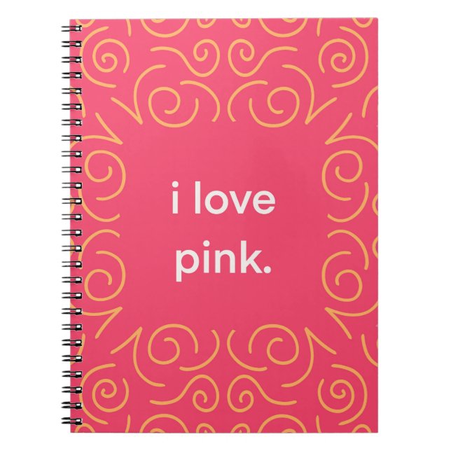 I love pink espresso music. notebook (Front)