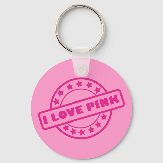 I Love Pink Keychain (Front)
