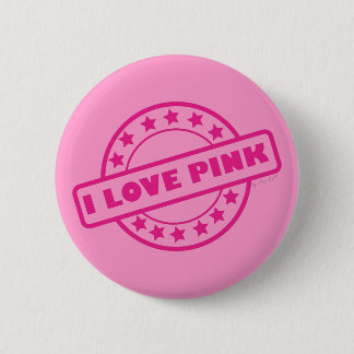 I Love Pink Pinback Button