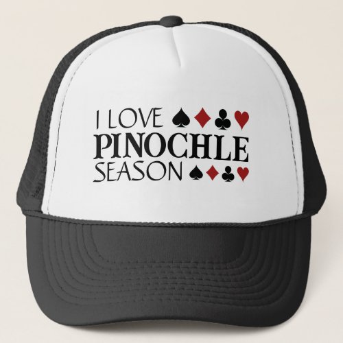  I Love Pinochle Season and Suits T_Shirt Trucker Hat