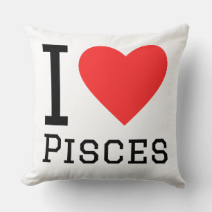 I love pisces throw pillow