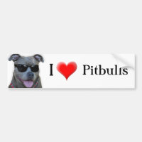 I Love Pitbulls Bumper Sticker