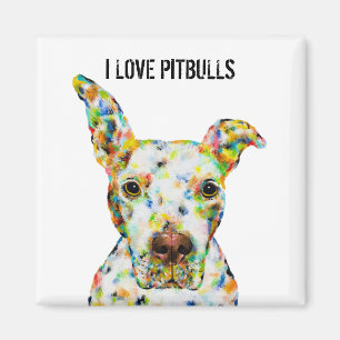I Love Pitbulls Magnet