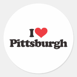 I Love Pittsburgh Classic Round Sticker