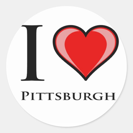 I Love Pittsburgh Classic Round Sticker