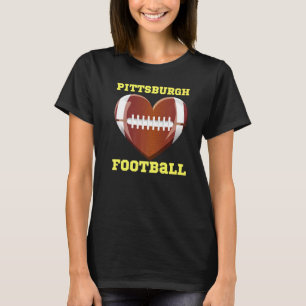 I Love Pittsburgh Football Heart Women Toddler Gir T-Shirt