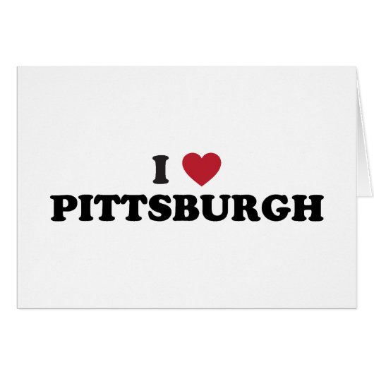 I Love Pittsburgh Pennsylvania Cards (Front Horizontal)