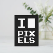 I Love Pixels, geek design, pixel art (Standing Front)