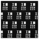 I Love Pixels, geek design, pixel art Fabric