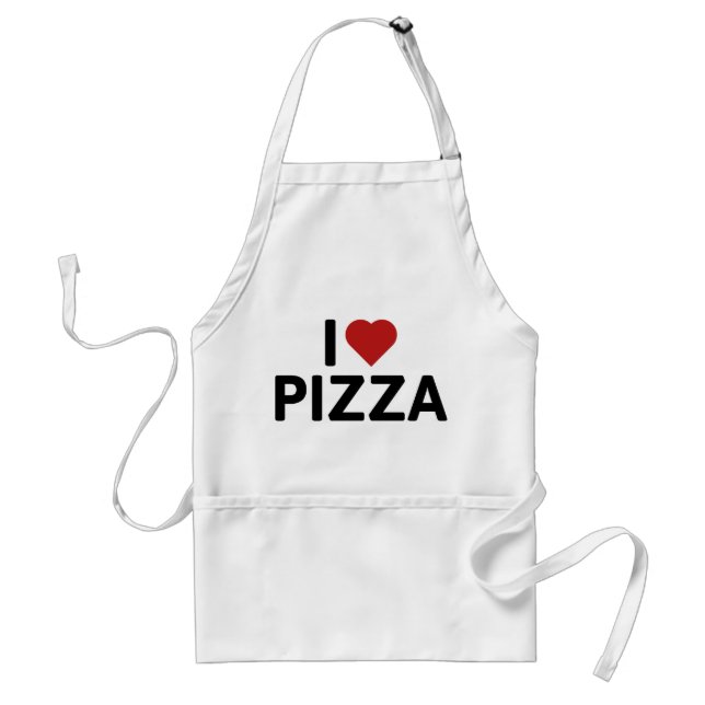 I Love Pizza Adult Apron (Front)