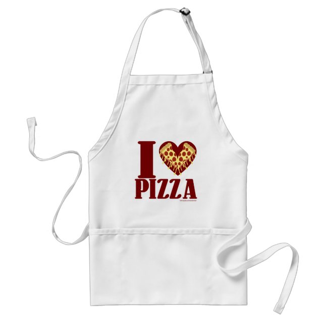 I Love Pizza Adult Apron (Front)