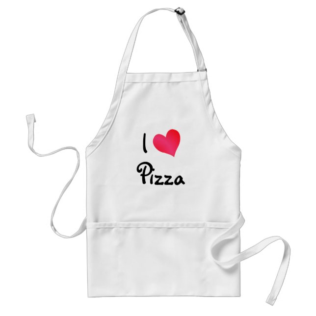 I Love Pizza Adult Apron (Front)