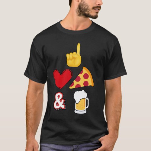 I love Pizza and Beer Funny Foods Mens Graphic  T_Shirt