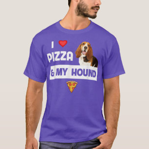 I Love Pizza And My Basset Hound Hunting Dog Pepp T-Shirt