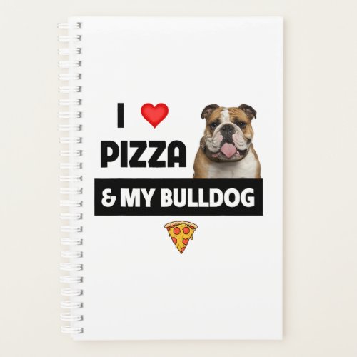 I Love Pizza and My Boxer Dog Owner Pepperoni Food Planner