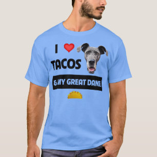 I Love Pizza and My Great Dane Dog Pepperoni Chees T-Shirt